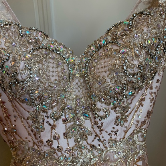 Rose gold mini dress. Size small. New with tags. - Picture 3 of 7